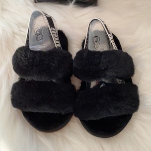 New Ugg black OH YEAH SANDALS